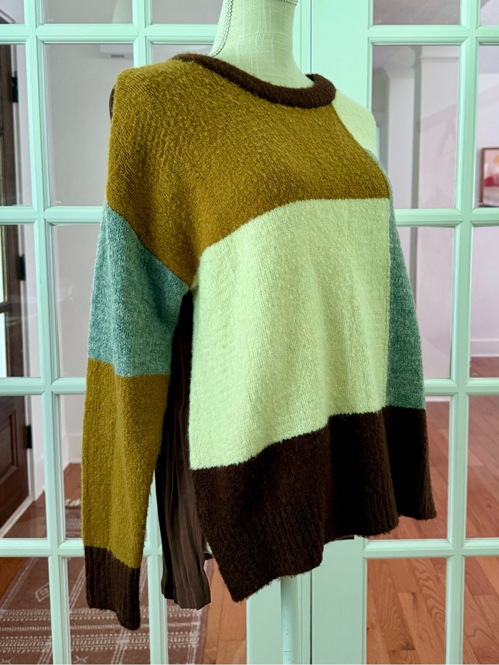 NWT Umgee Colorblock Patchwork Sweater - Picture 4 of 8
